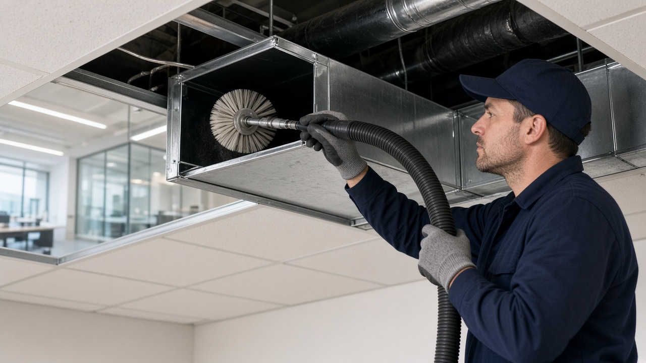 Commercial Air Duct Cleaning Peyton crew from Restoration King serving Colorado Springs