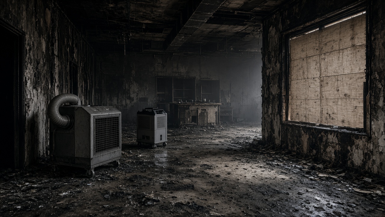 Commercial Fire Damage Restoration Peyton crew from Restoration King serving Colorado Springs