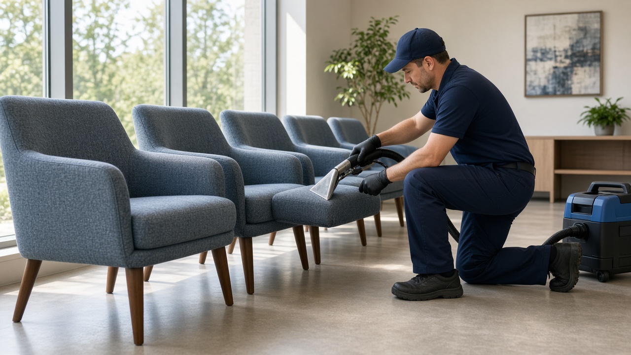 Commercial Upholstery Cleaning Peyton crew from Restoration King serving Colorado Springs